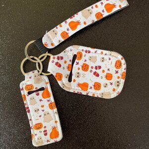 Lot of 10 Holiday NWOT 3 Piece Neoprene Wristlet Keychain Set